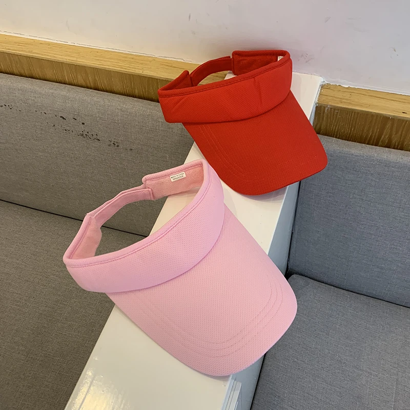 春夏运动跑步防晒遮阳帽子女休闲空顶帽无顶帽透气时尚ins户外