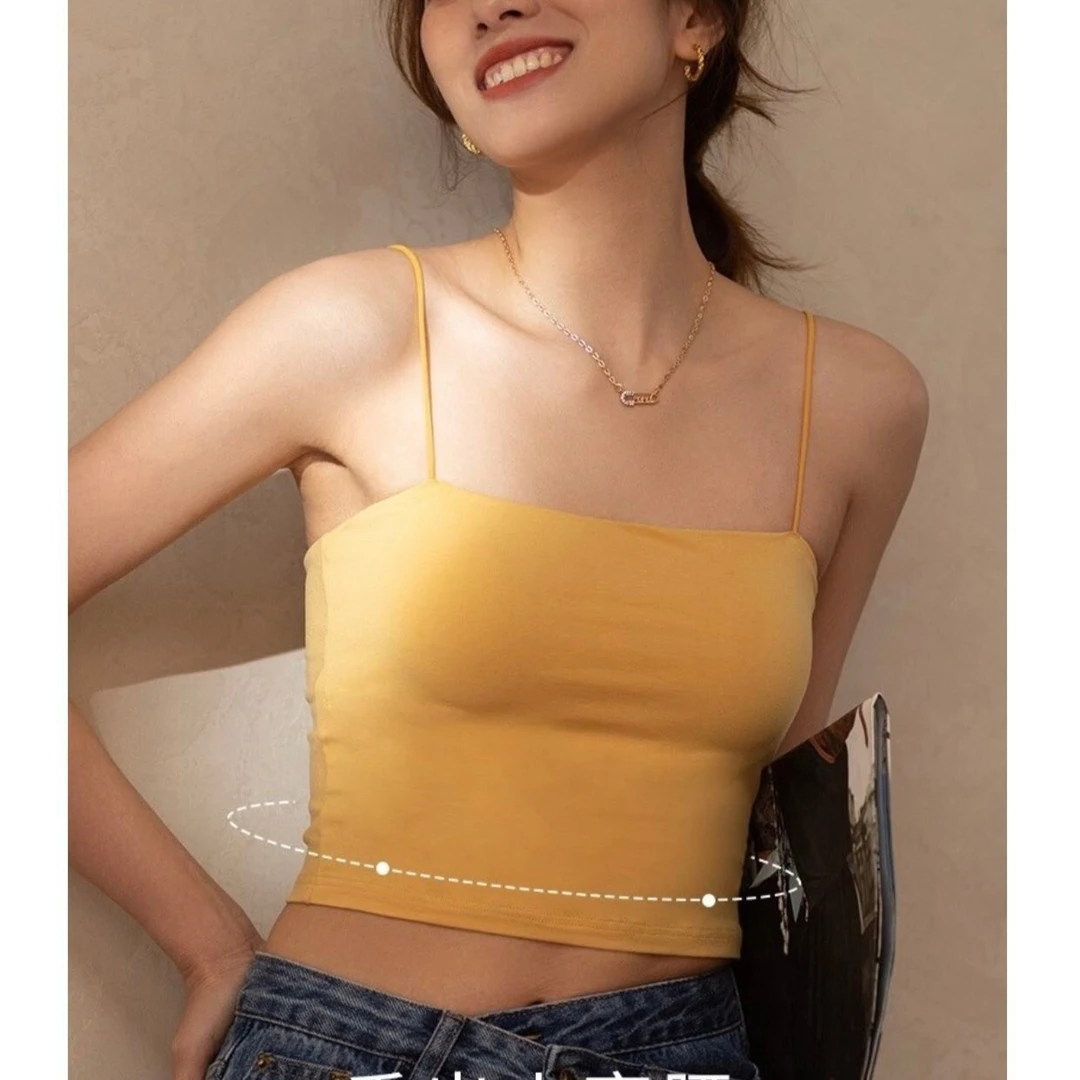 小胸神器一体杯百搭不挑人小吊带（小胸妹子必备）