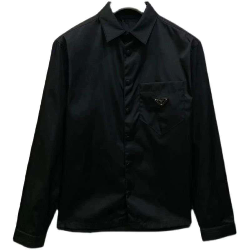 全新未使用 Prada/普拉达 M50 胸口三角标科技面料男衬衣 SC514