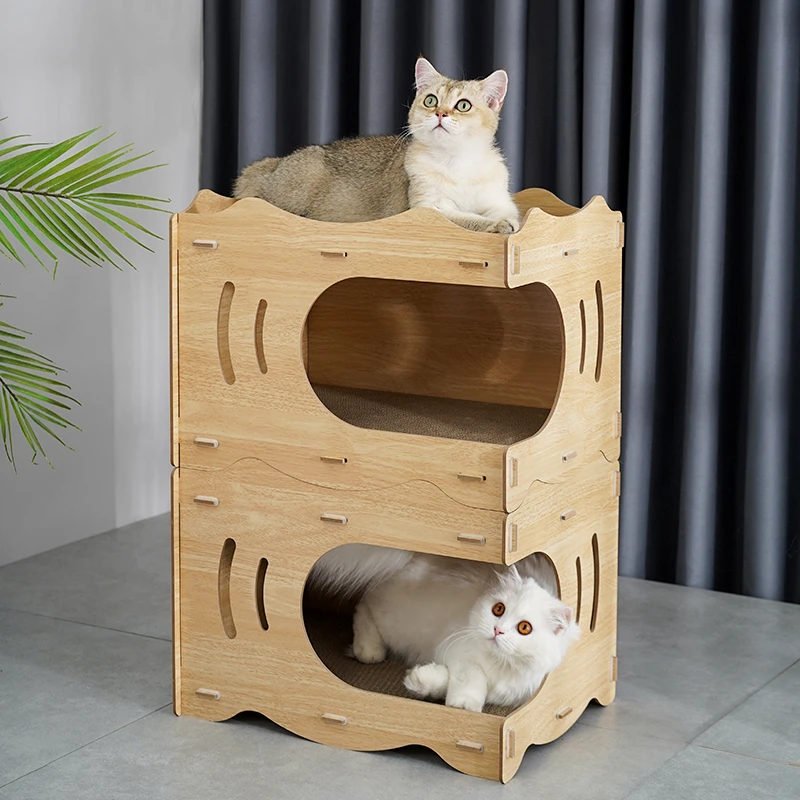 喵仙儿原色实木猫头猫抓板加厚耐磨板窝瓦楞纸耐抓耐用瓦楞纸加厚