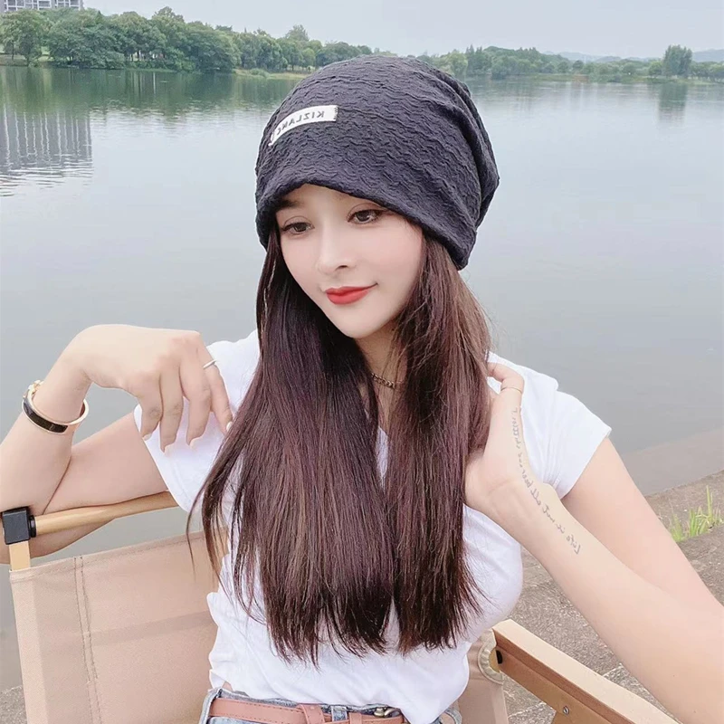 韩版秋冬新品堆堆帽网红套头帽宽松显脸小素颜慵懒风女月子帽子