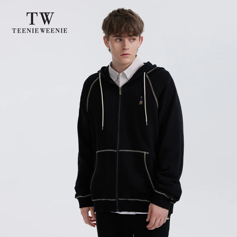 TeenieWeenie男装新款宽松休闲潮流连帽拉链开衫卫衣TNMZ227703K