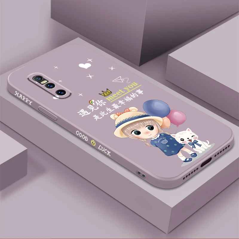 vivox27手机壳新款液态硅胶软壳vivox27pro镜头全包可爱防摔个性