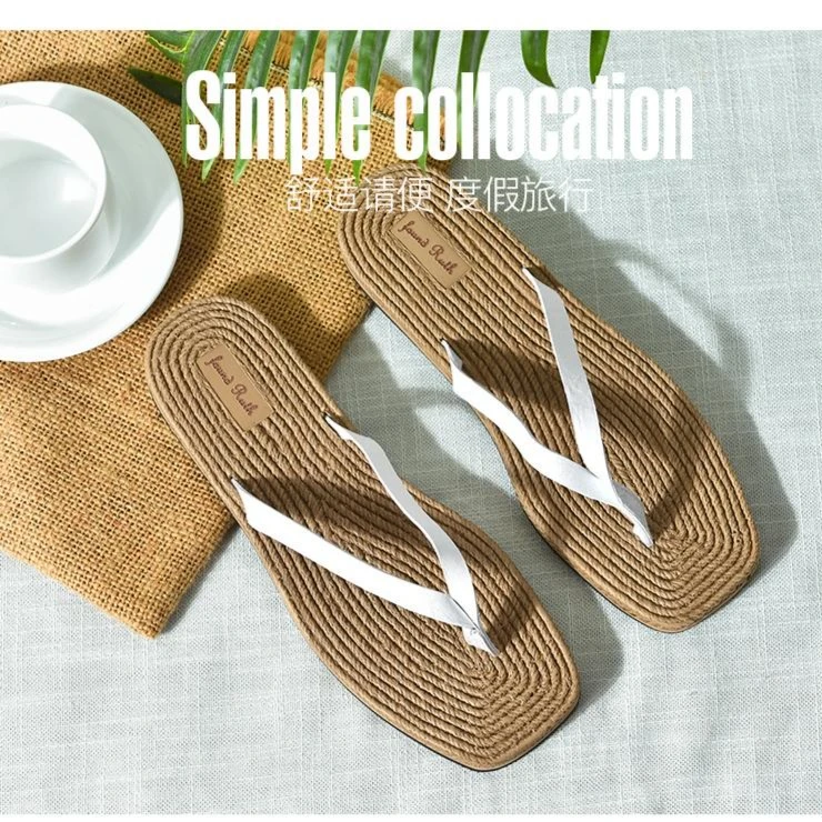 Found Ruth舒适度假时尚轻奢仿麻拖鞋