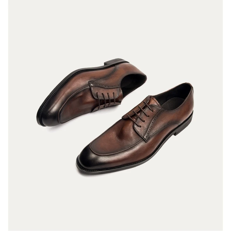 6888英伦休闲男士皮鞋真皮潮流百搭英伦商务正装男鞋新郎婚鞋时尚