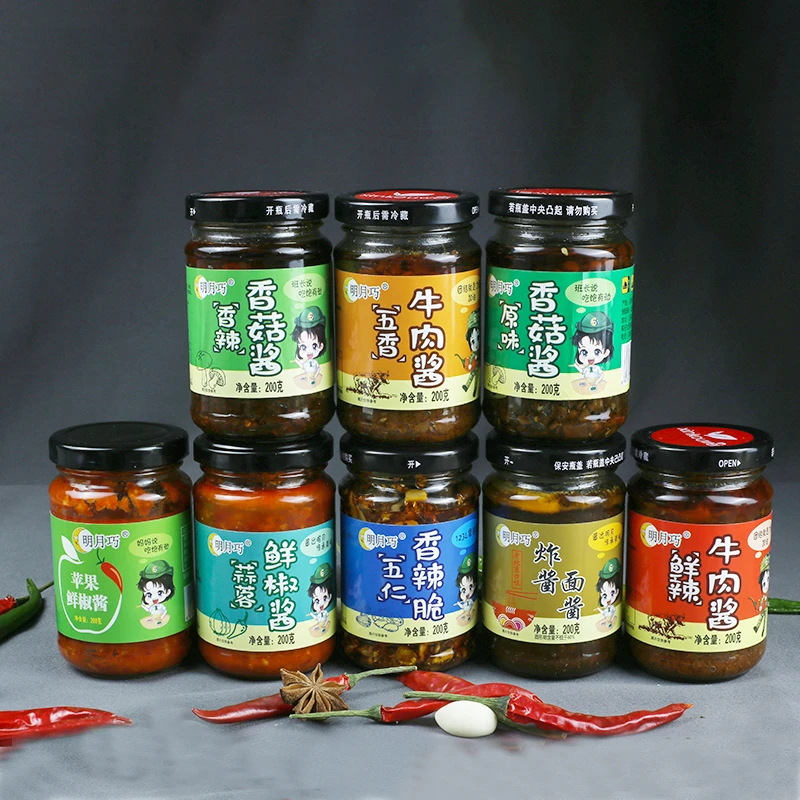 香椿酱牛肉酱香菇酱蒜蓉酱豆豉酱重庆小面200克