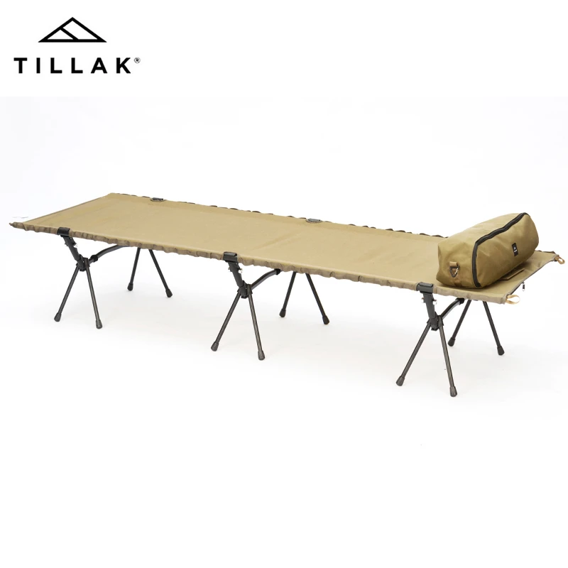 Tillak户外升级款折叠床 露营可折叠轻便携沙滩折叠床承重强