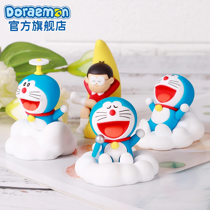 哆啦A梦官方正品动漫周边夜游星空桌面mini摆件可爱