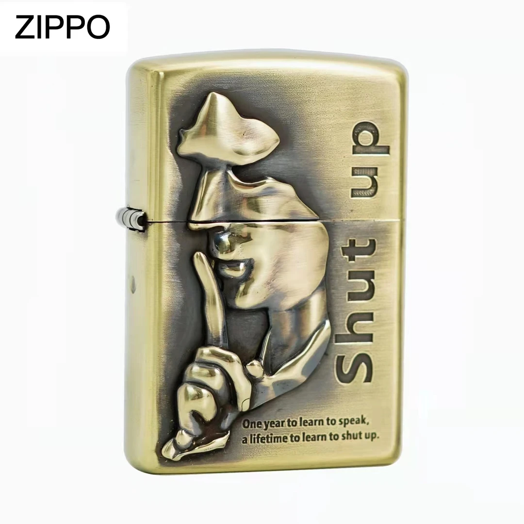 ZIPPO/之宝千语老师DIY-204B-贴章-慎言 男士防风打火机DYJ1