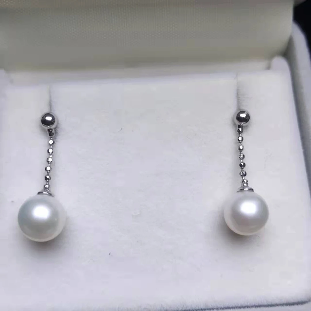 7-8mm天然珍珠耳坠