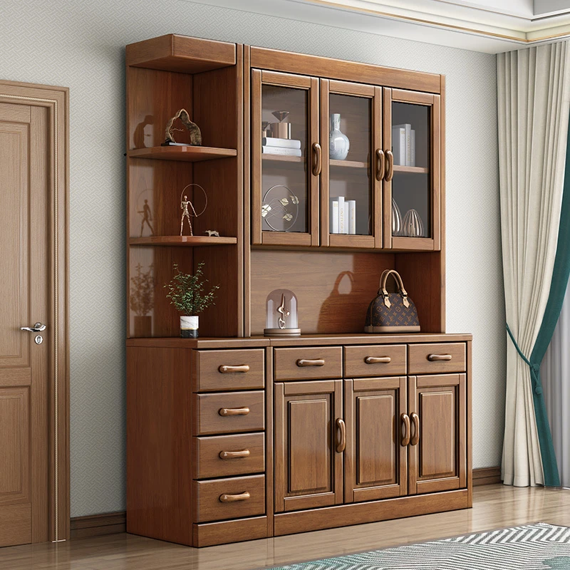 置物实木中式鞋柜玄关柜客厅正对门玄关柜双面入门高端装饰柜隔断