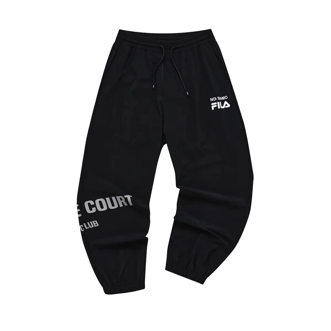 FILA 男子潮流时尚梭织长裤 卫裤男士休闲裤运动裤夏季T11M233801