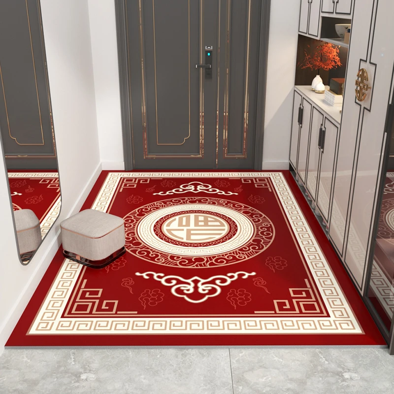 【入户门皮革】新中式地垫免洗进门门垫玄关门口脚垫客厅地毯