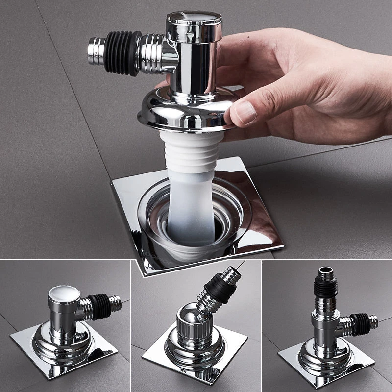 双洗衣机三通地漏面盆下水管排水接头二合一下水道防臭防溢水接头