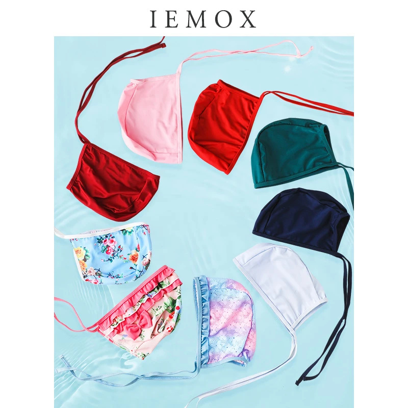 IEMOX/爱沫汐 儿童游泳帽 可调节布帽 女童中小童宝宝