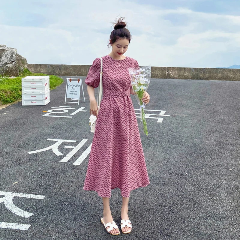 孕妇产妇产后哺乳衣喂奶上衣甜美碎花连衣裙女2022夏季新款月子服