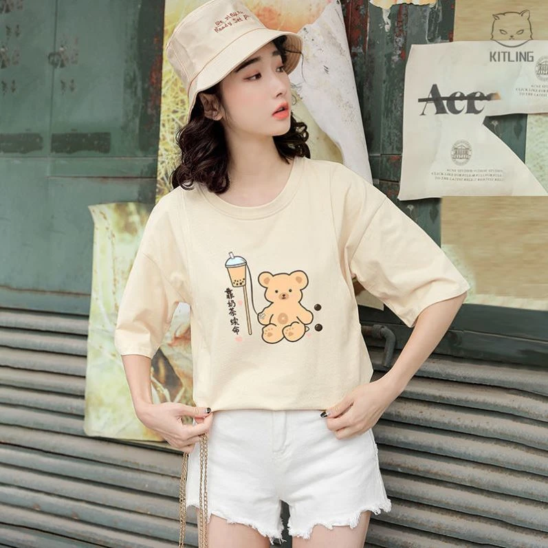 哺乳衣外出辣妈时尚款短袖t恤显瘦喂奶上衣夏季百搭宽松版月子服m