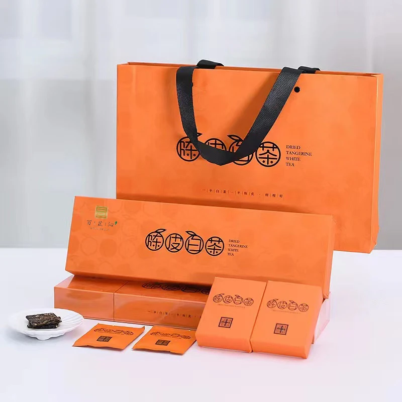 陈皮老白茶 新会陈皮福鼎白茶 寿眉小饼干过节送伴手礼品茶叶