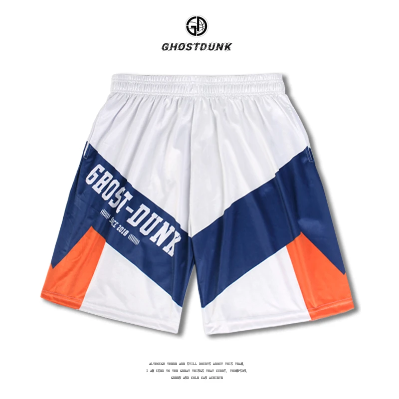 运动短裤男速干透气美式训练裤子拼色五分裤夏季篮球裤健身跑步裤