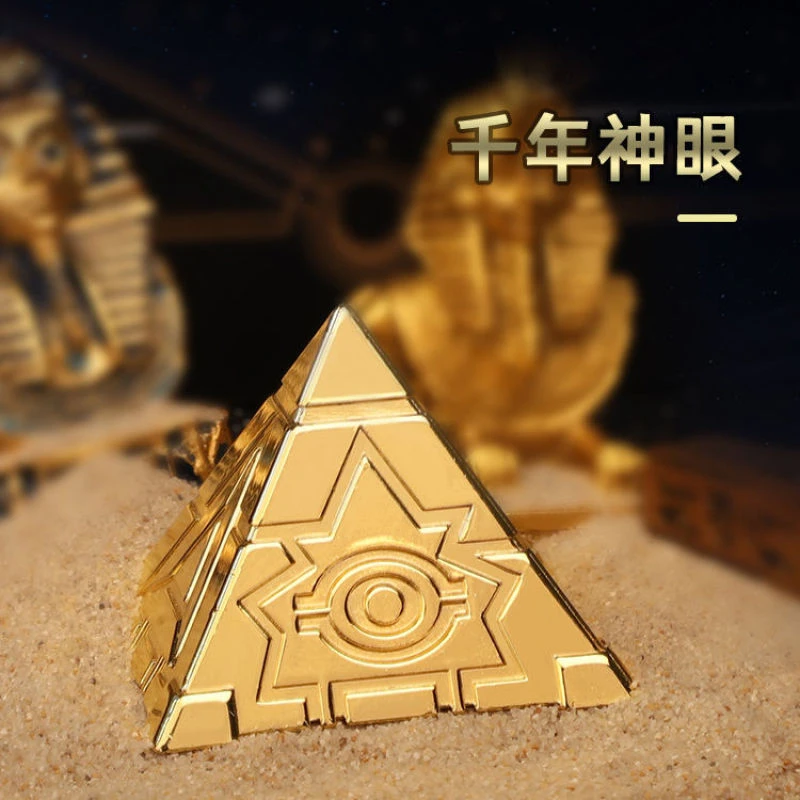 解压黑科技指尖陀螺合金三角形炫酷金字塔指压小玩意EDC手指陀螺