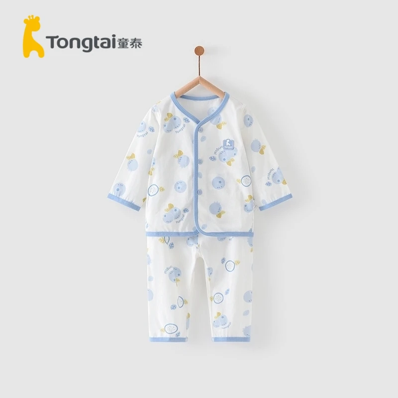 Tongtai/童泰婴幼儿夏季空调服新生儿保暖纯棉薄款对开新生儿内衣