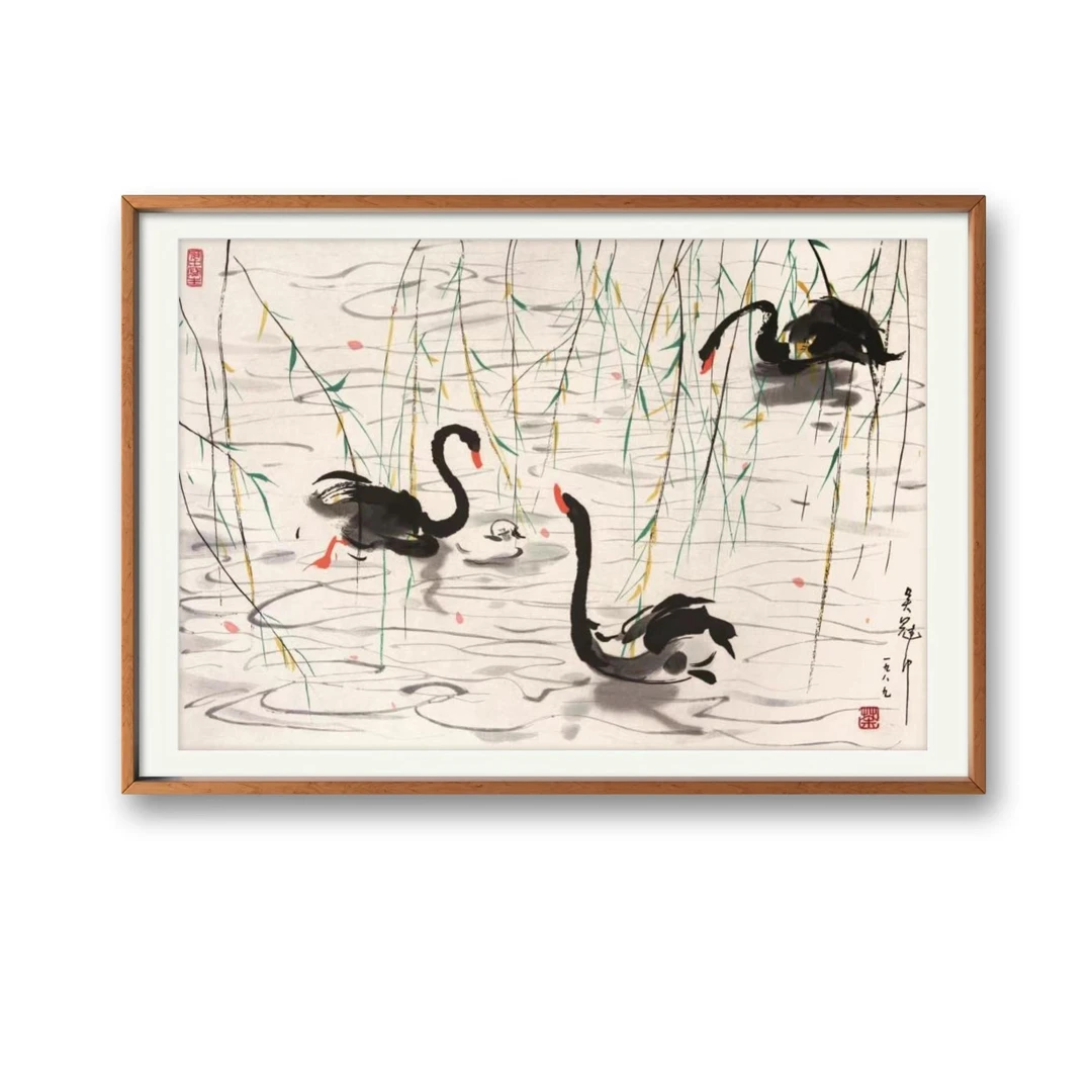 荣宝斋 木版水印 名荼 《鹅》 画芯 （rbzgf60）  工美3