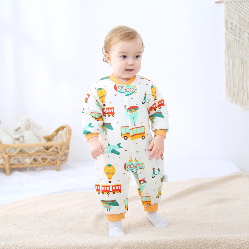 春秋婴幼儿宝宝连体衣服夹棉婴儿冬装保暖棉衣幼儿哈衣棉服冬季