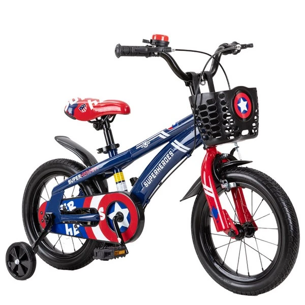 途锐达儿童自行车美国队长 12-18寸女男孩脚踏童车单车礼物