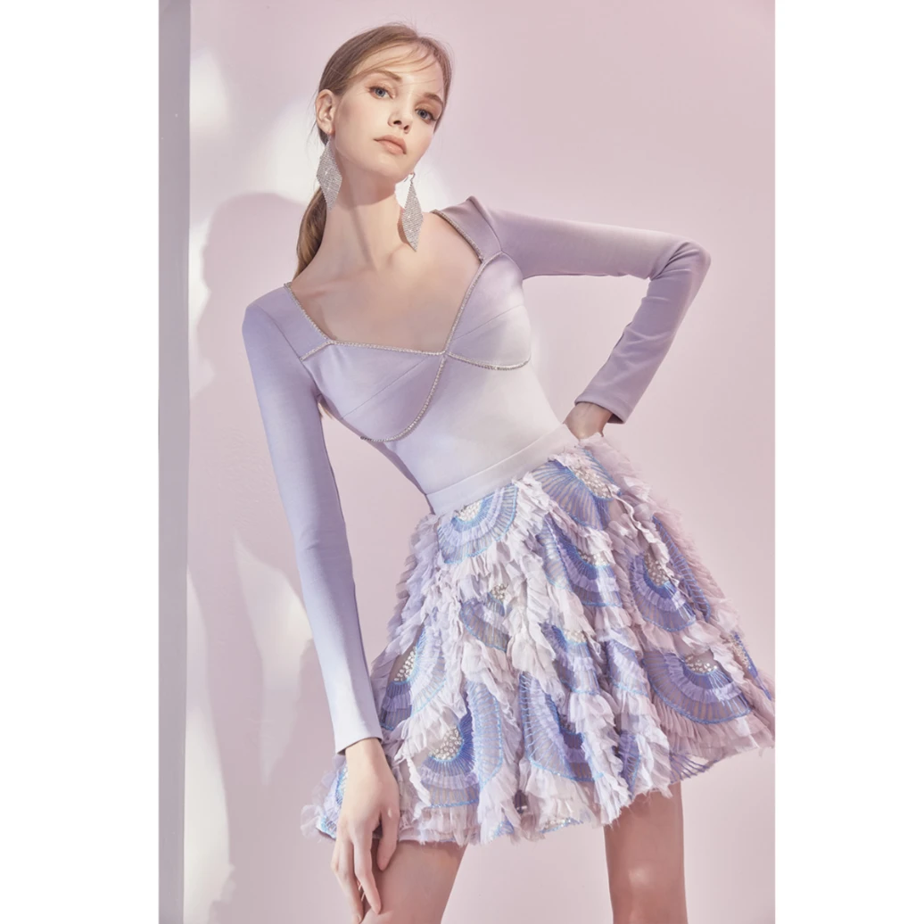 Wardrobes by chen性感时尚气质修身秋季先手仙气上衣AW20T1094