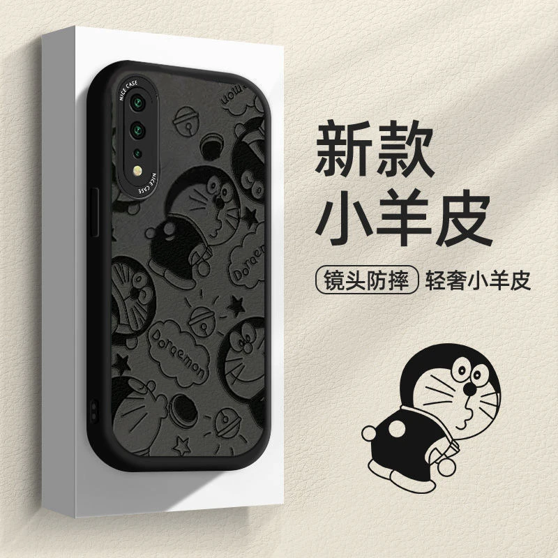 小羊皮机器猫VIVOY7S手机壳磨砂硅胶镜头iqooneo855全包超薄保护