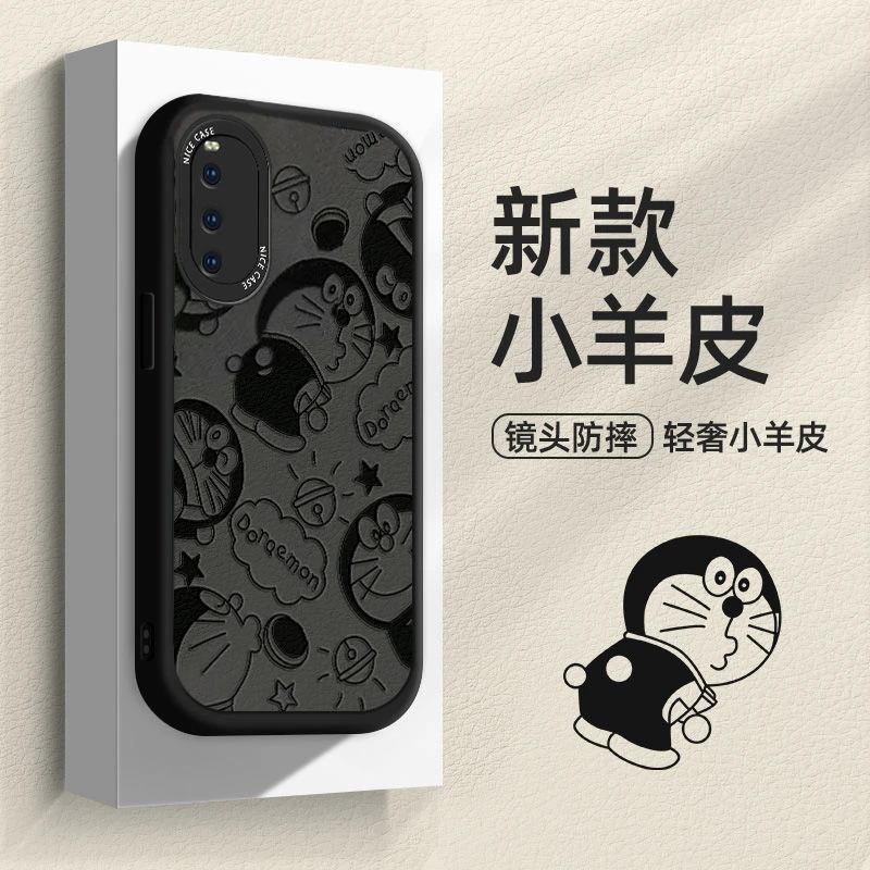 小羊皮机器猫VIVOIQOOneo5活力版手机壳磨砂硅胶镜头全包保护套
