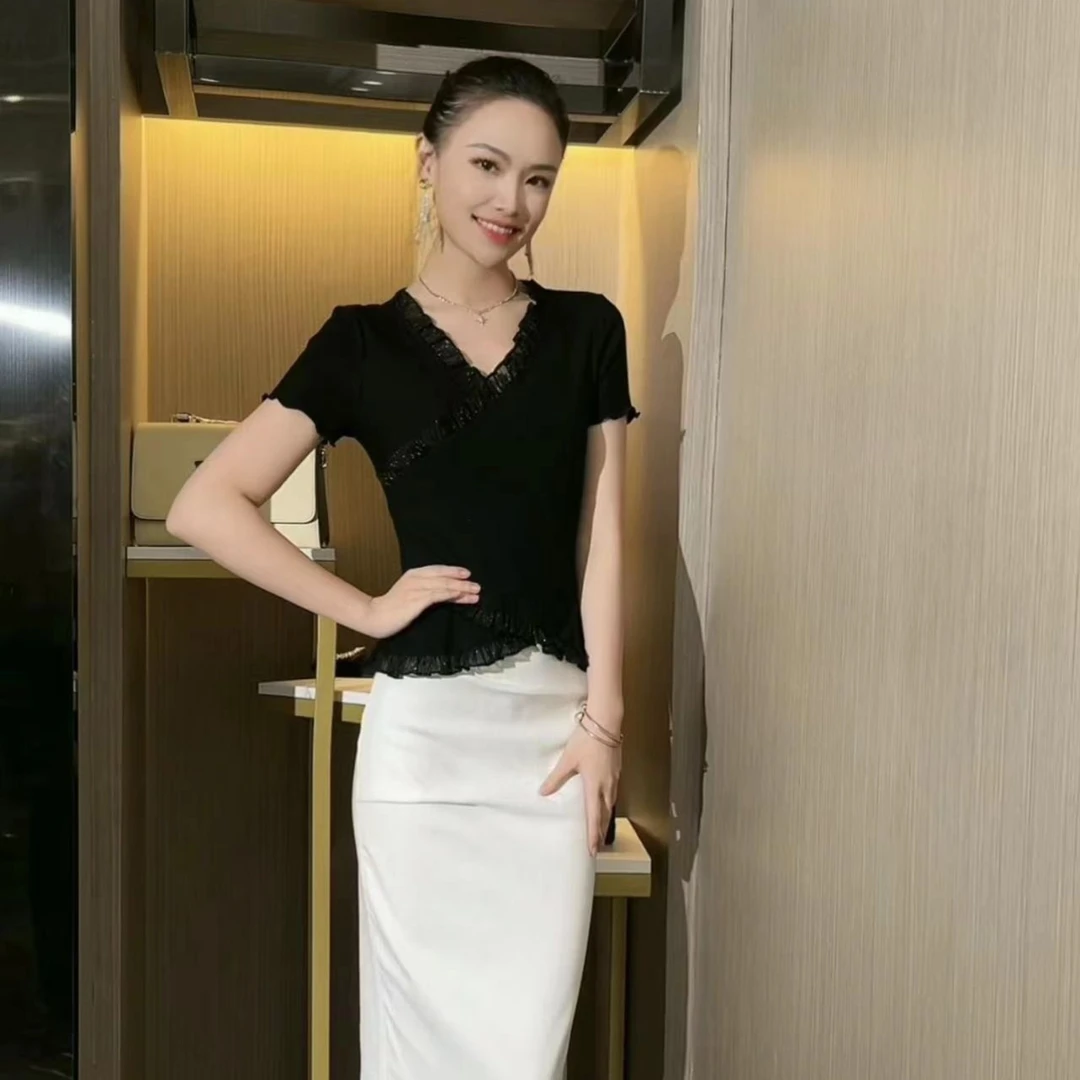 T1X2248 法式复古经典小香风T恤上衣