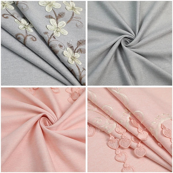 2023混纺纯色定做窗帘涤棉客厅卧室遮光 时尚大气 微瑕疵居家布艺