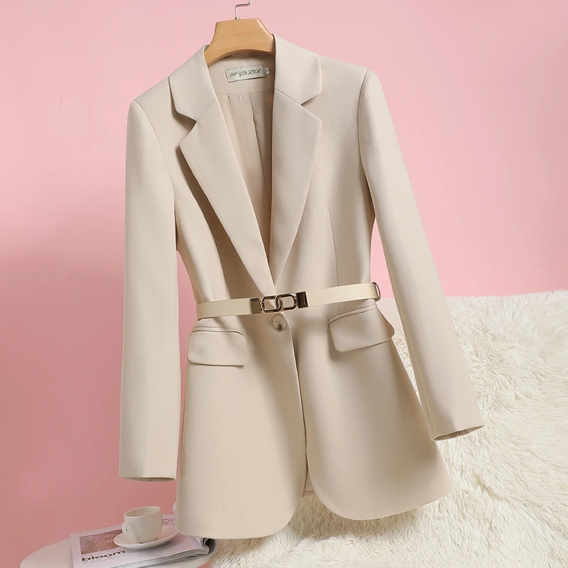 西装外套女春秋休闲新款一粒扣时尚洋气百搭宽松显瘦小西服上衣潮