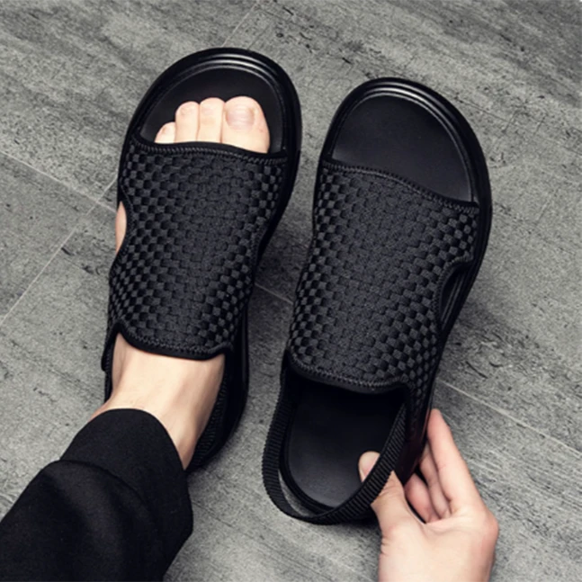 HDC2023官方正品热销网红爆款夏季凉拖气垫编织沙滩鞋男210578