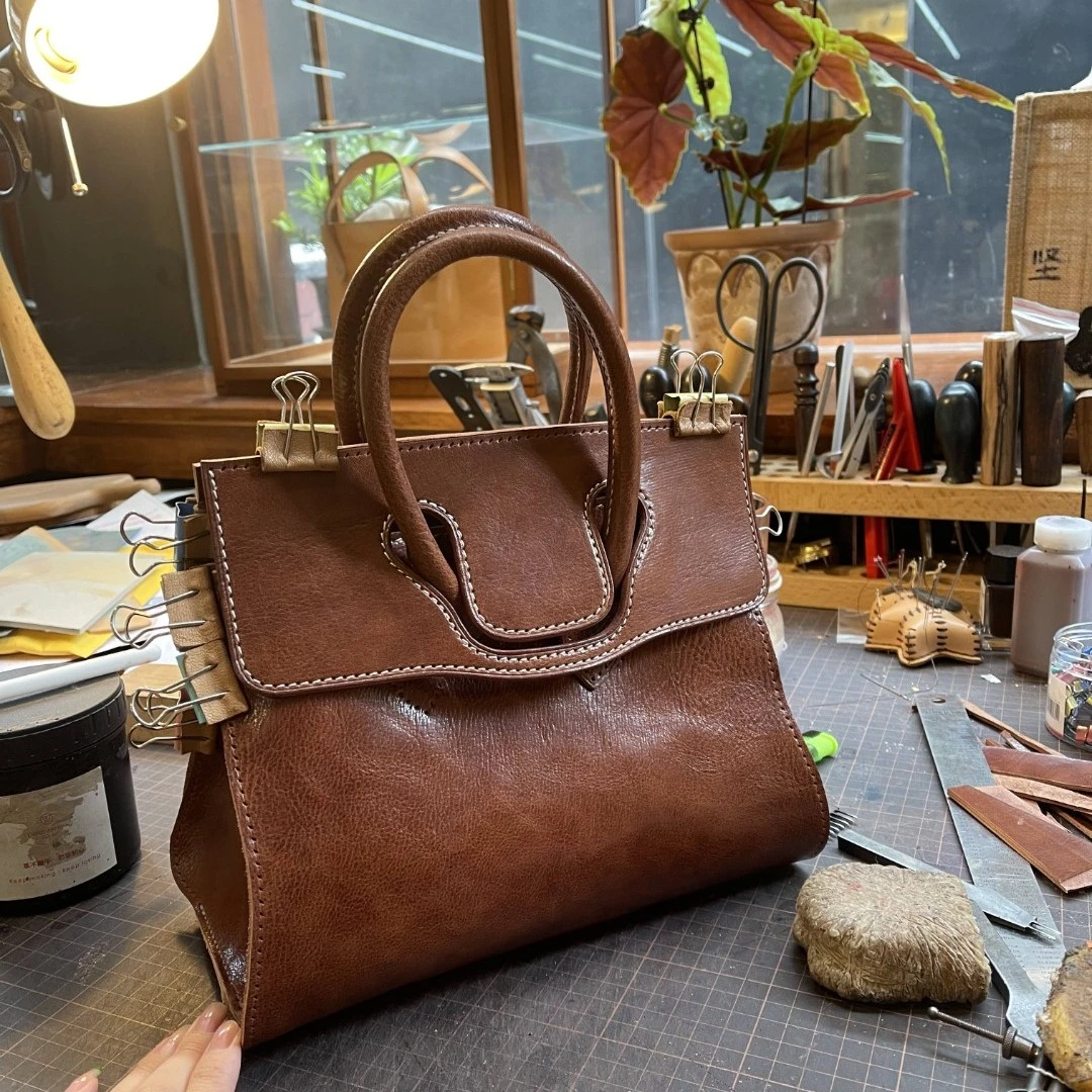 【手工高定】可皮手工皮具手提蝙蝠包