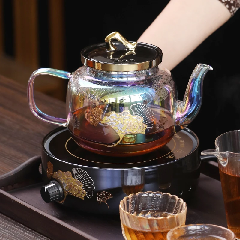 【茗品优选】煮茶壶电陶炉高硼硅迷你烧水壶煮茶器煮茶炉小型耐热炉