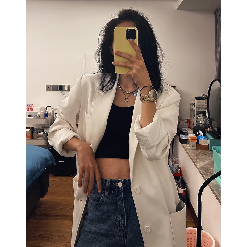 美洋MEIYANG 东丽西装 经典廓形宽松长袖通勤西服外套