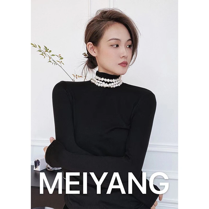A-美洋MEIYANG 肌底液打底衫 第2层皮肤般修身半高领针织衫