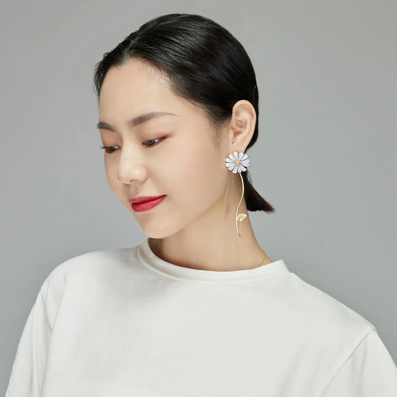 铜合金耳饰 Meiyang Life【清仓特卖捡漏】小雏菊系列饰品 耳夹耳钉