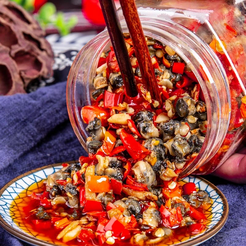 剁椒螺蛳肉辣椒酱下饭菜湖南特产开胃香辣田螺农家即零食休闲小吃