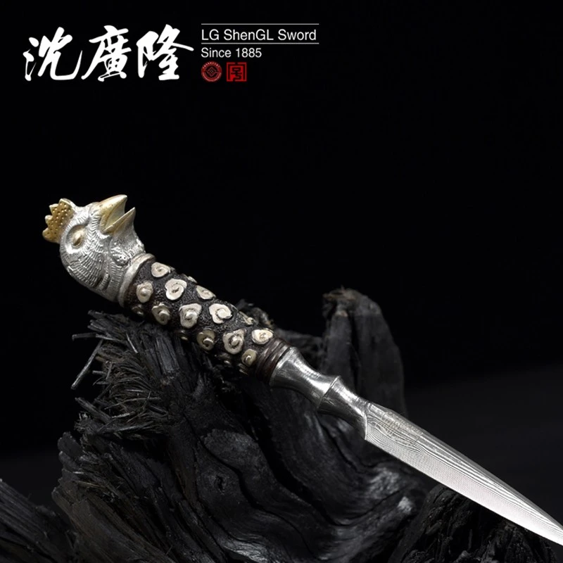 【陈师傅直播】司夜  鸡 十二生肖茶针 工艺品  未开刃