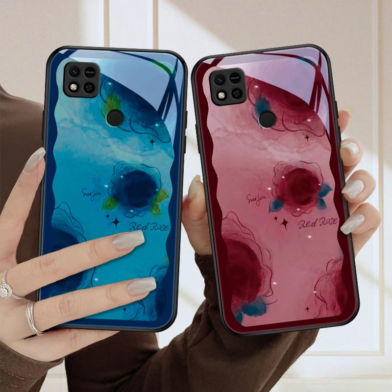 彩墨花适用小米红米10a手机壳10xpro全包10x5G防摔4G保护套redm女