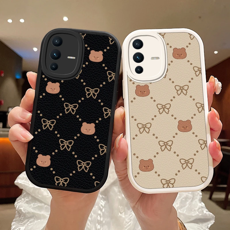 迷你熊vivos12手机壳VIVOS12pro小羊皮保护套防摔软壳全包镜头情