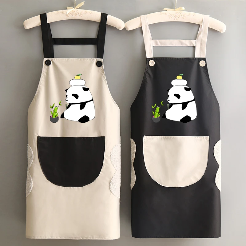 围裙厨房围腰夏季防水防污耐脏女做饭时尚韩版可爱男工作服定制