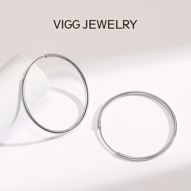 VIGG 925银耳饰 环游的自我耳环 轻奢简约大耳圈