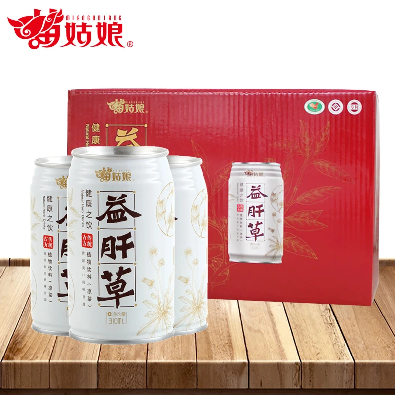 贵州特产苗姑娘益肝草植物饮料草本凉茶无糖310*12罐白罐益肝草