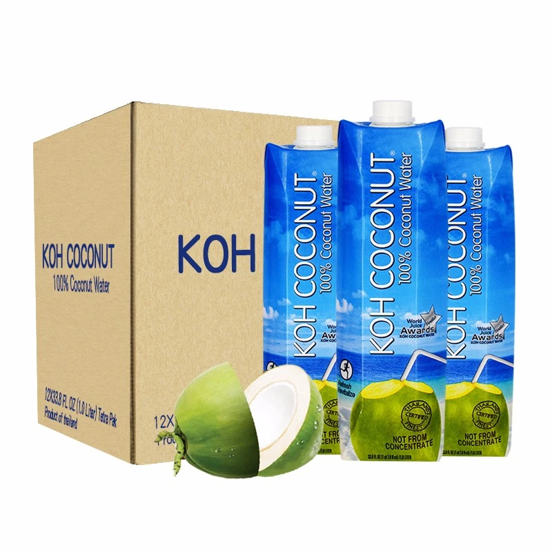 泰国进口 koh coconut酷椰屿100%纯椰子水1L*12瓶整箱NFC果汁饮料