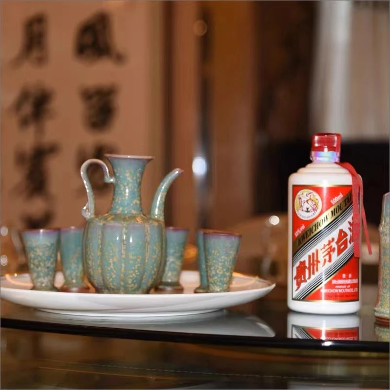 大宋官窑【松风鹤韵】国瓷品国酒，陶瓷钧瓷中式手工复古酒器