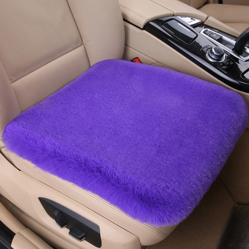 毛绒椅子垫汽车正副驾驶单座垫老板椅垫家居餐椅垫返季兔毛绒坐垫